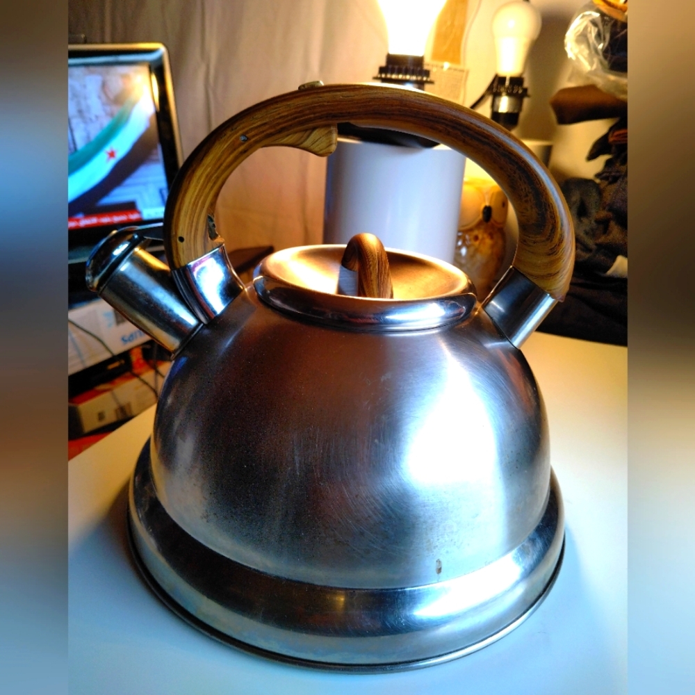 Stainless Steel Kettle with Wooden Handle